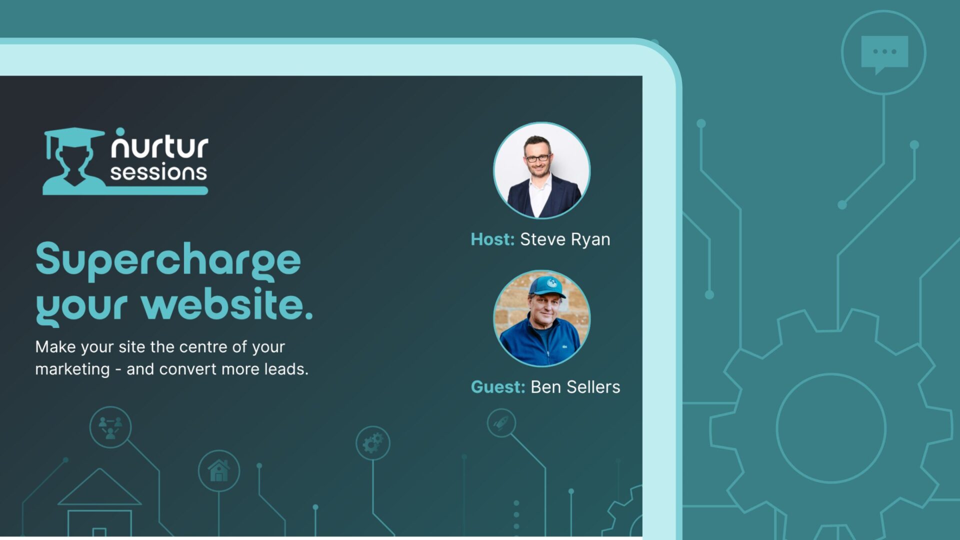 Image of tablet with webinar